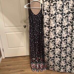 Elegant Black Floral Maxi Dress